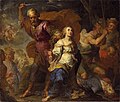 St. Dymphna and her confessor, St. Gerebernus, are martyred by St. Dymphna's father, a pagan king