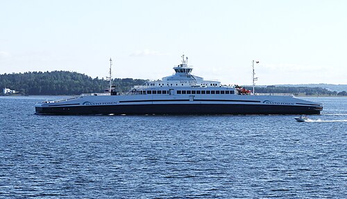 Bastø Fosen is a Norwegian ferry company that operates smaller ro-ro passenger car ferries on a short route between the towns of Horten and Moss in Norway.