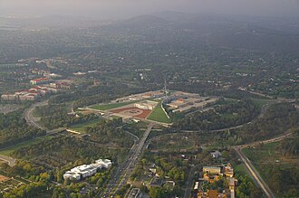State Circle is the outer of two circular concentric roads that orbit Parliament House, Canberra.
