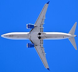 737 MAX with larger CFM LEAP engines, mounted even further ahead of the wing