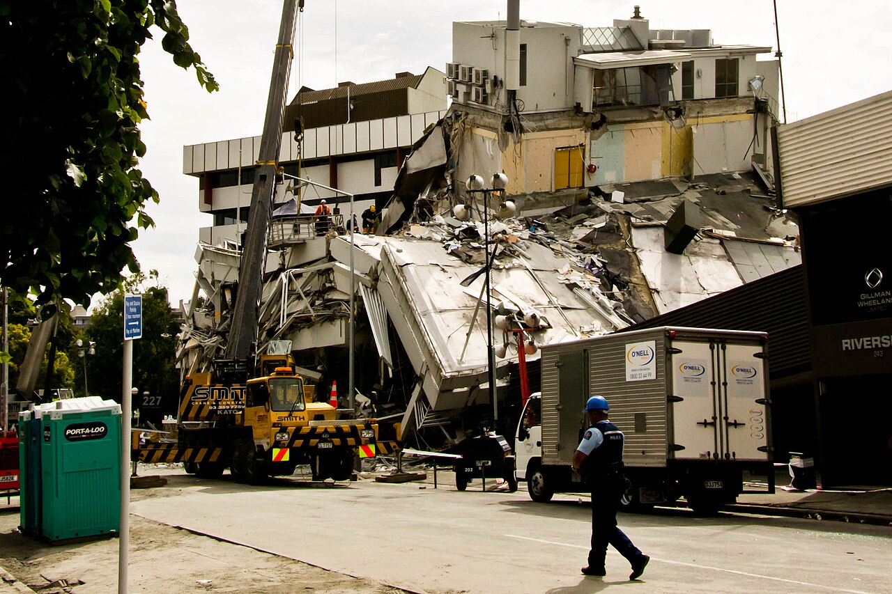 Pyne Gould Building destroyed by earthquake, Christchurch, New Zealand - 20110224.jpg