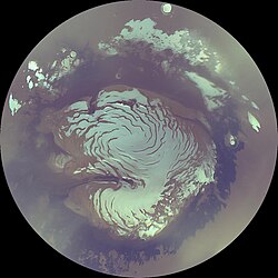 Mars Polar Cap during MRO transition phase instrument checkout