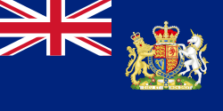 Flag used by British consular officials when embarked in small boats (flag displayed at bow)