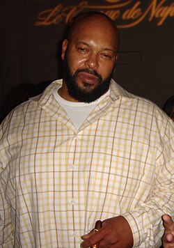 Suge Knight wearing a patterned shirt in a portrait taken in 2007.