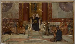 Emperor Justinian in Council (1886), by Jean-Joseph Benjamin-Constant, prior to restoration in 2020