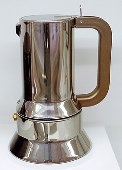 Alessi 9090 coffee maker designed by Richard Sapper (1978)[23]