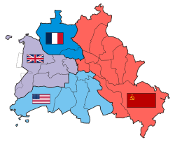 The four sectors and exclaves of Berlin