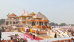 Ram Mandir on its inauguration day