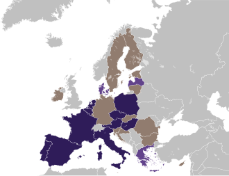 Map of Patriots for Europe, European Parliament Group representation
