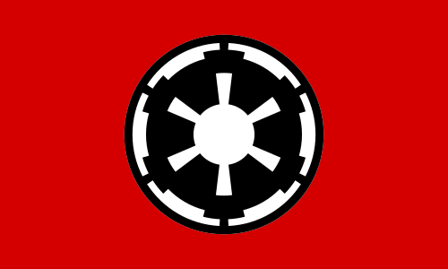 The flag and iconography of the Empire resembles those of the Nazi Party and Germany during its rule.