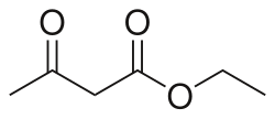 Skeletal formula of ethyl acetoacetate
