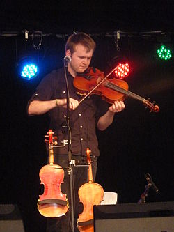Sweeney performing at the Warwick Folk Festival, July 2011