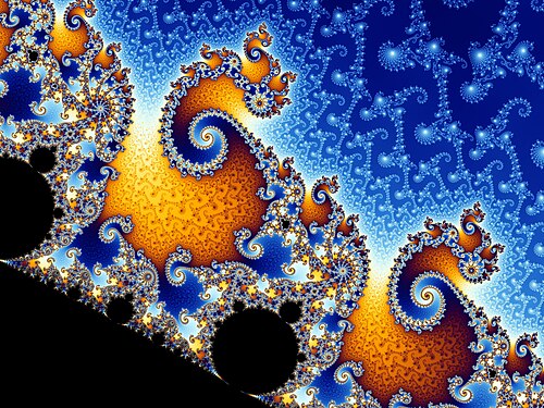 Double-spirals with satellites of second order – analogously to the "seahorses"; the double-spirals may be interpreted as a metamorphosis of the "antenna".