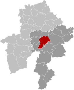 Location of Dinant in Namur