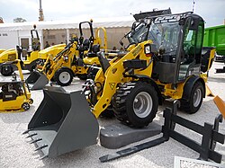 Wacker Neuson wheel loaders at a trade fair