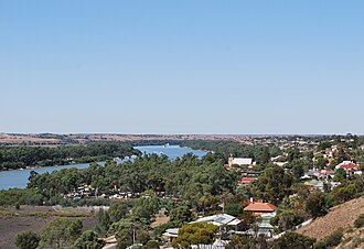 Mannum as seen from a nearby lookout