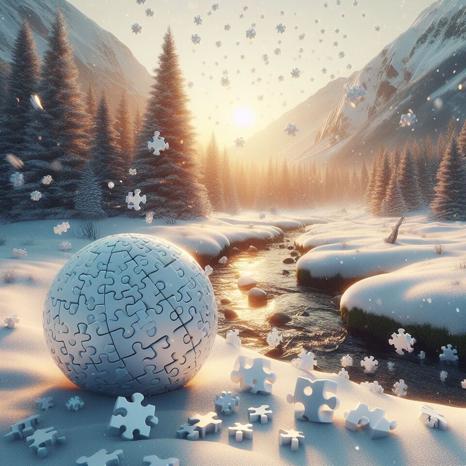 Solstice Celebration for ESanders (WMF), 2023, DALL·E 3. (View full series) Note: The vibes are winter solsticey. If you're in the southern hemisphere, oops, apologies.
