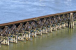 Trestles are useful as approaches to bridges over marshes and shallows