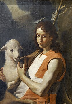 St John the Baptist Wearing the Red Tabard of the Order of St John (1671) by Mattia Preti