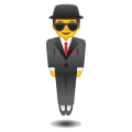 Man in Business Suit Levitating emoji