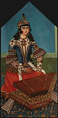 Woman playing a santur