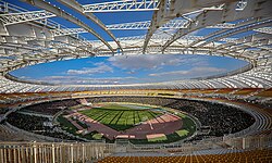 Panoramic photograph of the interior of the Naghsh-e Jahan Stadium