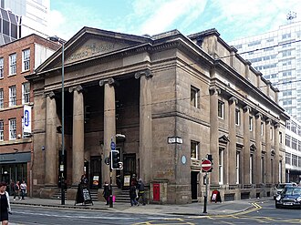 Sandstone library in the Greek Revival style