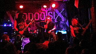 Voodoo Six performing at The Cluny, Newcastle upon Tyne in 2014