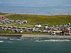 Aerial view of Shishmaref