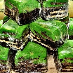 Other variety of Batik cake from Brunei with green topping