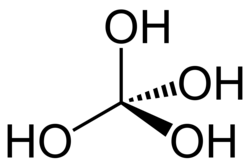 Stereo skeletal formula of orthocarbonic acid