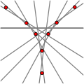 8 points, 9 lines