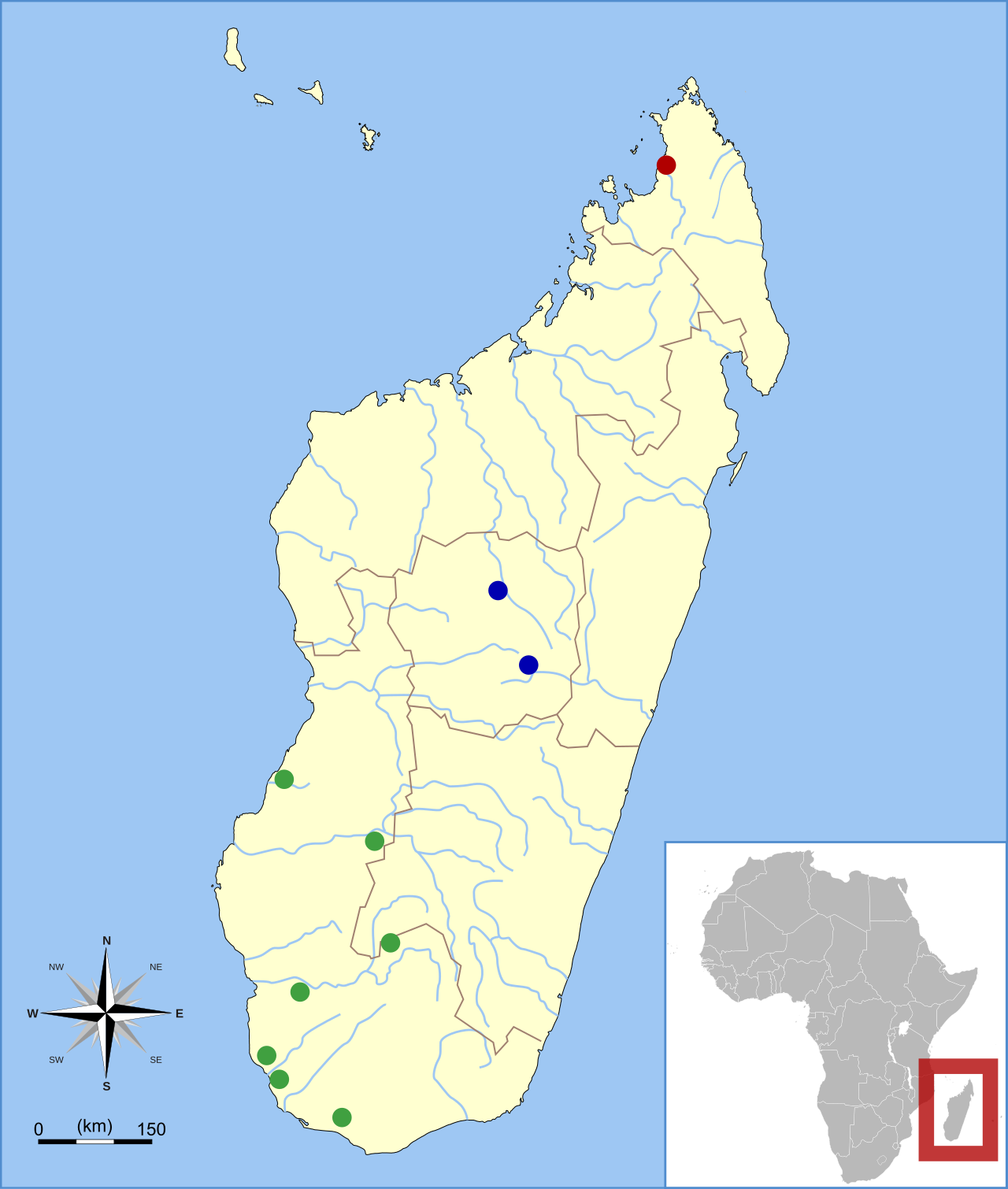 Mesopropithecus range map.svg