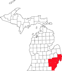 Metro Detroit lies within southeast Michigan.