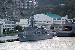 JS Jintsū at Yokosuka on 29 October 2011.
