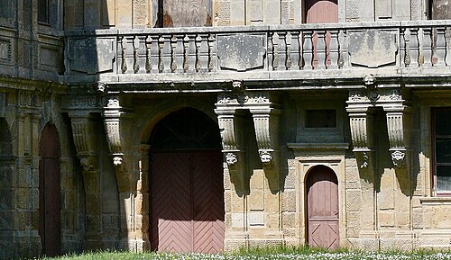 Renaissance combination of Doric pilasters and corbels of the Château du Pailly [fr], Le Pailly, France, 1563–1573