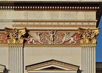 Greek Revival meanders on the Austrian Parliament Building, Vienna, by Theophil von Hansen, 1873-1883[12]