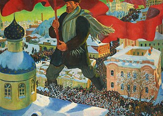 Red flag of the Bolsheviks, by Boris Kustodiev (1920)