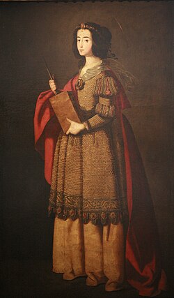 Saint Engracia, workshop of Francisco de Zurbarán, 1650