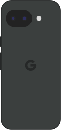 Diagram of a Pixel 10a smartphone in black.