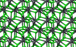 Ball-and-stick model of part of the crystal structure of cotunnite