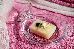 Soap on a dish