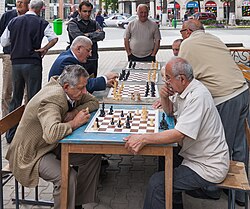 Men playing chess, Kutaisi, Georgia, 2014