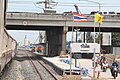 Temporary station structure used during the construction of the new station, used between 2013-2020