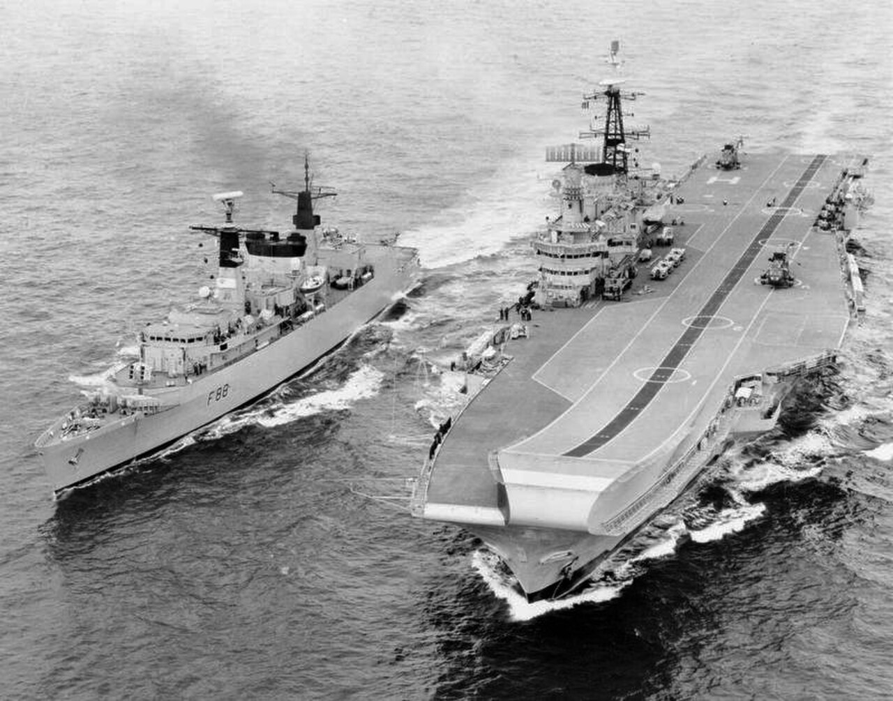 HMS Broadsword and Hermes, 1982 (IWM).jpg