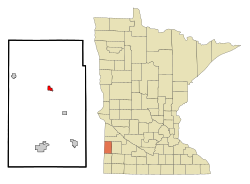 Location of Ivanhoe within Lincoln County, Minnesota