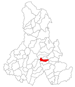 Location in Harghita County