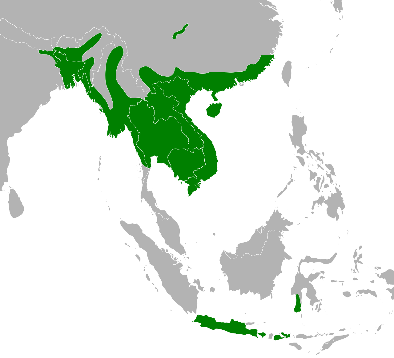 Python bivittatus Area.svg