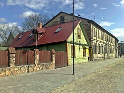 Part of a preserved 18–19th-century wooden architecture around Vecpilsētas street.