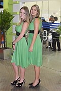 Knee length dress – Hemline ends at knee height.[78]